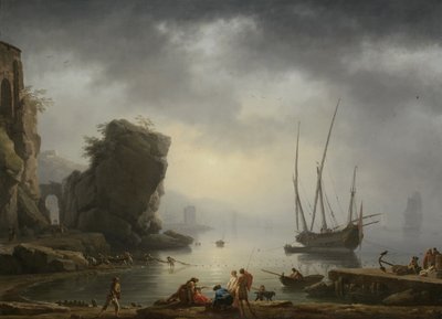 Středomořská pobřežní scéna, 1746 od Antoine Charles Horace Vernet