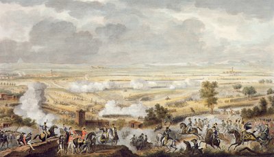 Bitva u Marenga, 23 Prairial, rok 8 (12. června 1800) vyrytý Jean Duplessi-Bertaux (1747-1819) (akvatinta) od Antoine Charles Horace Vernet