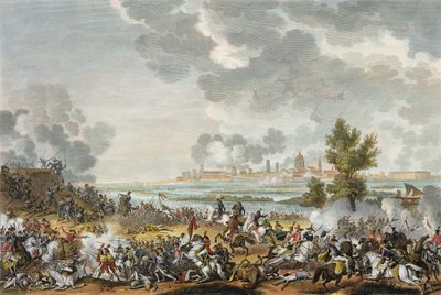 Bitva u S. Giorgio di Mantova, 29. Fructidor, rok 4 (září 1796), vyrytý Jean Duplessi-Bertaux (1747-1819) (akvatinta) od Antoine Charles Horace Vernet