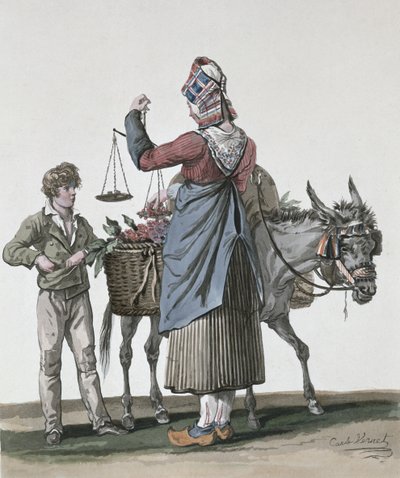 Prodejce třešní od Antoine Charles Horace Vernet