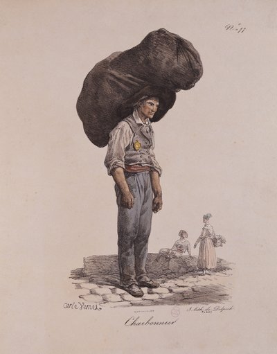 Collier, číslo 11 ze série „Výkřiky Paříže“, vyryl Francois Seraphin Delpech (1778-1825) od Antoine Charles Horace Vernet