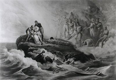 Rozloučení s rodinou Bertrandových, Svatá Helena, kolem 1821-36 od Antoine Charles Horace Vernet