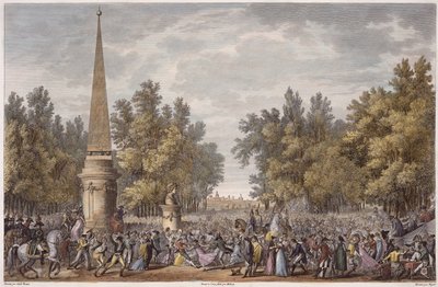 Svátek Virgilia v Mantově, 24 Vendemiaire, rok 6 (říjen 1797), vyrytý Georges Malbeste (1754-1843) (akvatinta) od Antoine Charles Horace Vernet
