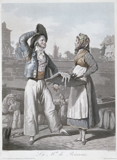 Prodejce ryb od Antoine Charles Horace Vernet