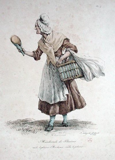 Prodavač pečiva, číslo 4 ze série The Cries of Paris, vyryl Francois Seraphin Delpech (1778-1825) od Antoine Charles Horace Vernet