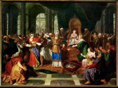 Athalia vyhnaná z chrámu (malba na plátně) od Antoine Coypel