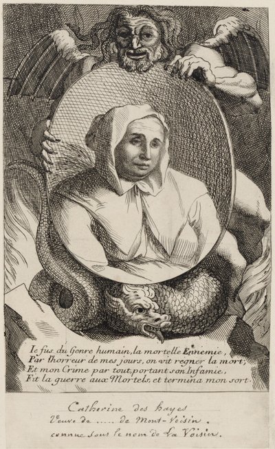 Catherine Deshayes (Monvoisin, známá jako "La Voisin") 1680 od Antoine Coypel