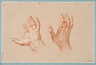Studie von zwei Händen od Antoine Coypel