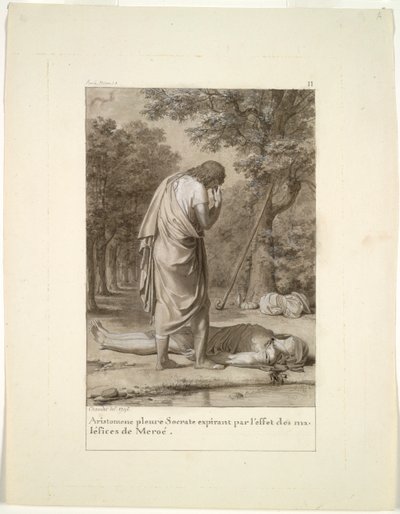 Aristomenes truchlí nad Sokratovou smrtí z očarování Meroë...Zlatý osel, 1795. od Antoine Denis Chaudet