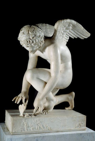 Mramorová socha Amor aneb „Láska si bere máslový“ socha od Antoina Denise Chaudeta (1763-1810) 1817 Paříž, Muzeum Louvre od Antoine Denis Chaudet