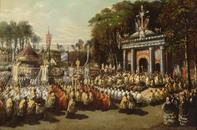 Procesí Nejsvětější svátosti, 1855 od Antoine Detrez