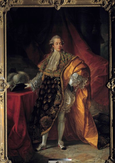 Celovečerní portrét Charlese Philippea z Francie v celých šatech Řádu svatého Ducha, Comte d