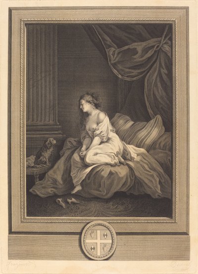 Kdyby mi byl tak věrný od Antoine Francois Dennel after Jean Honoré Fragonard