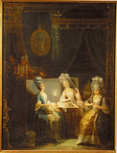 Zemir a Azor, opera, Andre E... (malba na plátně) od Antoine Francois Saint-Aubert