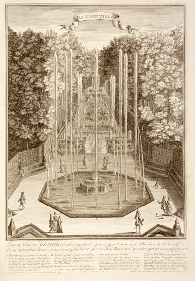 Tři fontány, Versailles, 1714 od Antoine Herriset
