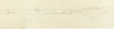 Pohled na Vlissingen roadstead od Antoine Ignace Melling