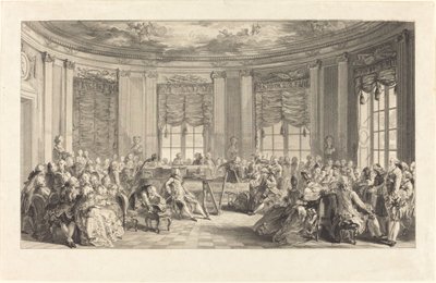 Koncert od Antoine Jean Duclos after Augustin de Saint Aubin