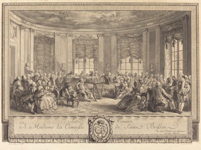 Koncert od Antoine Jean Duclos after Augustin de Saint Aubin
