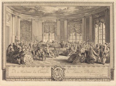 Koncert od Antoine Jean Duclos after Augustin de Saint Aubin