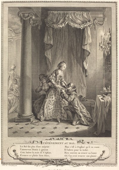 Akce na plese od Antoine Jean Duclos and Francois Robert Ingouf after Sigmund Freudenberger