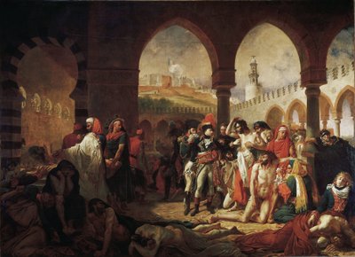 Bonaparte Na návštěvě u obětí moru v Jaffě (olej na plátně od Antoine Jean Gros