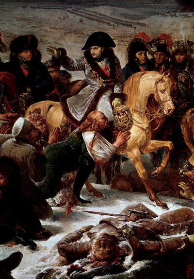 Tažení Pruska a Polska (1806-1807): „“ Napoleon I. (1769-1821) na bitevním poli Eylau dne 2. 9. 1807““ Detail. Obraz Antoine Jean Gros (1771-1835) 1808 Ne. 5,21x7,84 m Paříž, Musee du Louvre od Antoine Jean Gros