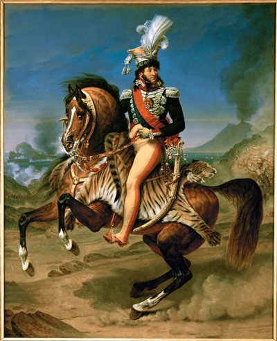 Joachim Murat, neapolský král a francouzský maršál, na koni ... od Antoine Jean Gros
