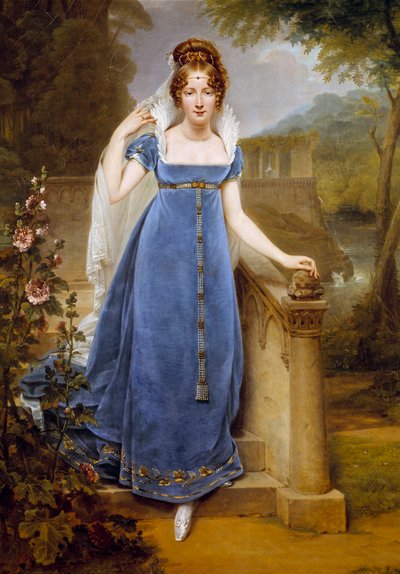 Celovečerní portrét Henriette Scherrer, hraběnky Legrand (1795-1848). Obraz Antoine Jean Gros (1771-1835) od Antoine Jean Gros