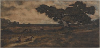 Bucks u stromu (wc na papíře) od Antoine Louis Barye