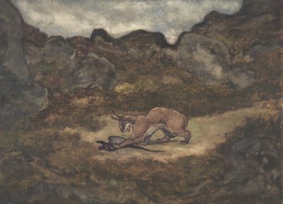 Karakal a Bažant, 1810-75. od Antoine Louis Barye