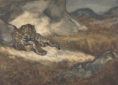 Leopard vleže, 1810-75. od Antoine Louis Barye