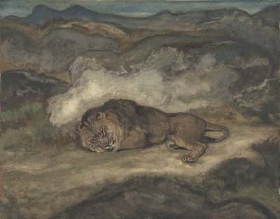 Spící lev, 1810-75. od Antoine Louis Barye