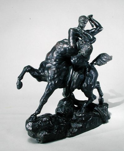 Theseus Combating the Centaur Bienor (bronz) (pohled zepředu) od Antoine Louis Barye