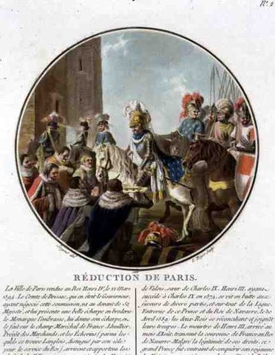 Dobytí Paříže v roce 1594, rytina Louise Rogera od Antoine Louis Francois (after) Sergent Marceau