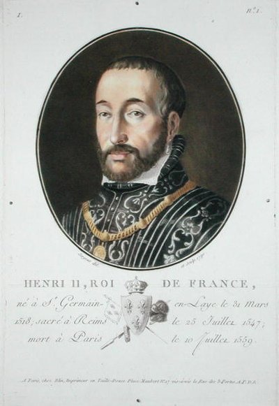 Jindřich II. (1519-59) francouzský král od Antoine Louis Francois Sergent Marceau