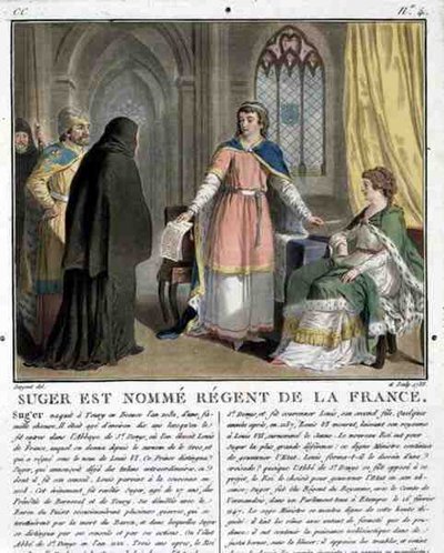Opat Suger (1082-1152) je jmenován regentem Francie, 1788 od Antoine Louis Francois Sergent Marceau