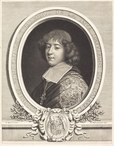 Kardinál z Bouillonu od Antoine Masson after Nicolas Mignard