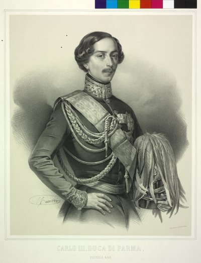 Vévoda parmský Karel III (litografie) od Antoine Maurin