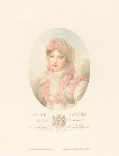 Marie-Louise, francouzská císařovna od Antoine Maxime Monsaldy after Jean Baptiste Isabey