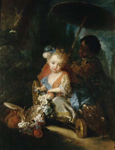 Německy: princ Friedrich Ludwig v zahradním kočáře od Antoine Pesne