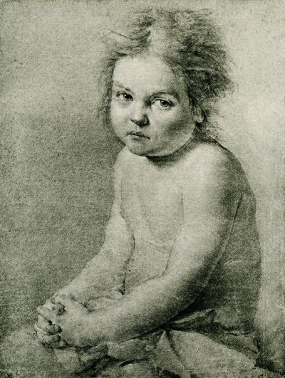 Studie přírody pro nahou a sedící dívku od Antoine Pesne