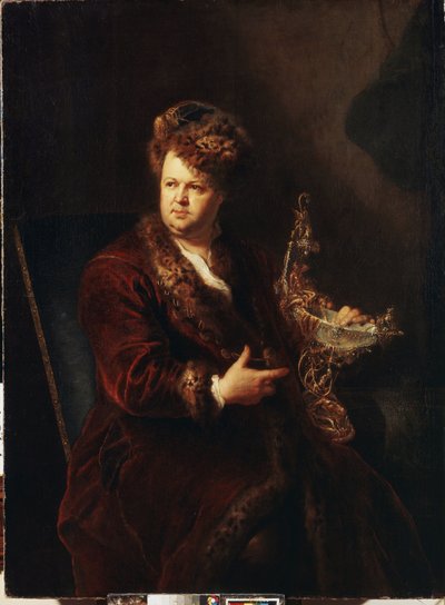 Portrét klenotníka Johanna Melchiora Dinglingera (1664-1731). Obraz Antoine Pesne (1683-1757), kolem 1721. Německé umění, barokní sloh. Muzeum Ermitáž Petrohrad. od Antoine Pesne