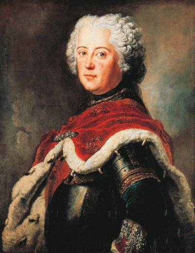 Portrét Fridricha II. Braniborského, známého jako Veliký (Berlín od Antoine Pesne