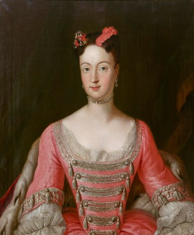 Pruská princezna Wilhelmine (1709-1758), markraběnka Braniborsko-Bayreuthská - Antoine Pesne (1683-1757). Olej na plátně Rozměr : 79,5x65,5 cm Soukromá sbírka od Antoine Pesne