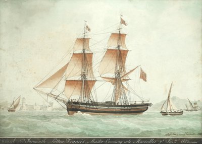 Lasička přijíždí do Marseille, 9. září 1823 od Antoine Roux