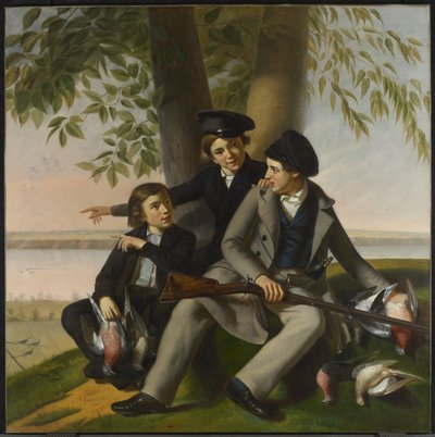 Lov na osobního holuba, 1853 od Antoine Sebastien Plamondon
