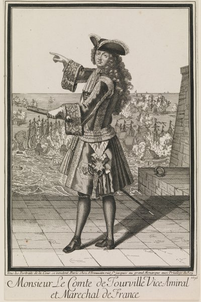 Monsieur Le Comte de Tourville Viceadmirál a francouzský maršál od Antoine Trouvain