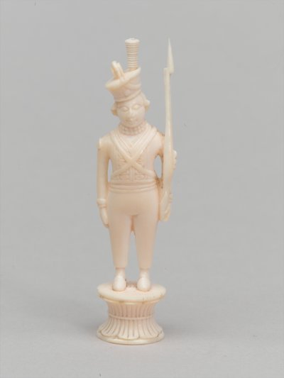 Bílý pěšec, šachová figurka, Indie, cca 1820 od Antoine Verard