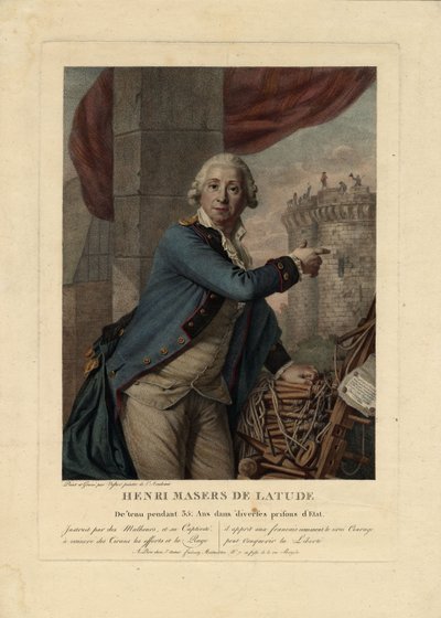 Portrét Henriho Maserse de Latude 1725-1805, 1790 od Antoine Vestier