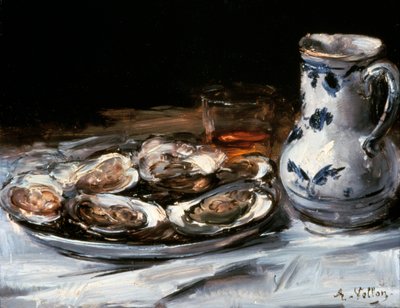 Zátiší s ústřicemi, 19. století. od Antoine Vollon